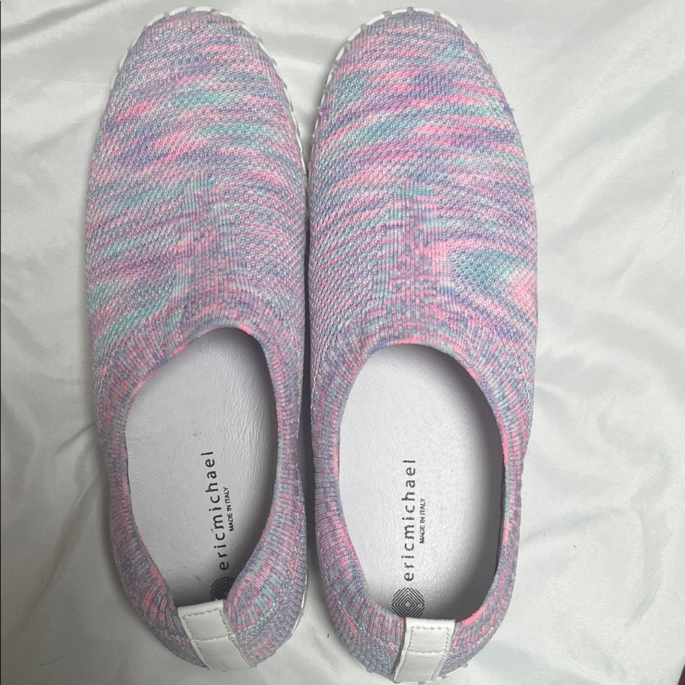 Eric Michael Pastel Pink Multi Knit Slip-On Women's Slippers